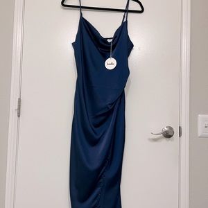 Isalis midnight blue Sofia Slip Dress